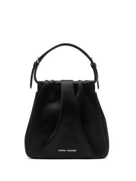 Amina Muaddi Vittoria Crystal Shopper aus Satin - Schwarz von Amina Muaddi