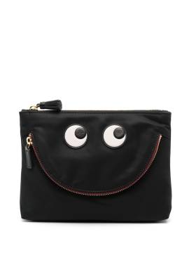 Anya Hindmarch Eyes Samt-Clutch - Schwarz von Anya Hindmarch