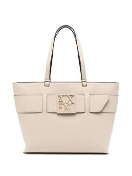 Armani Exchange Shopper mit Logo-Schild - Nude von Armani Exchange