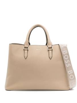 BOSS Handtasche aus Leder - Nude von BOSS