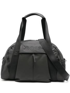 BOSS Reisetasche mit gummiertem Logo - Schwarz von BOSS