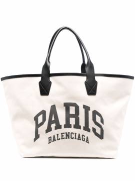 Balenciaga Cities Paris Jumbo Shopper - Nude von Balenciaga