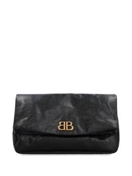 Balenciaga Clutch mit Logo-Schild - Schwarz von Balenciaga