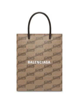 Balenciaga Handtasche mit Monogramm-Print - Nude von Balenciaga