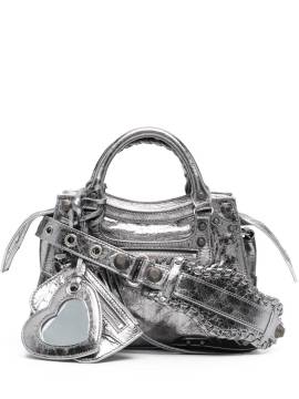Balenciaga Metallische Neo Cagole XS Handtasche - Silber von Balenciaga