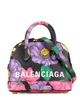 Balenciaga Pre-Owned 21st Century Smooth Lush Floral Print XXS Ville Handtasche aus Kalbsleder - Schwarz von Balenciaga