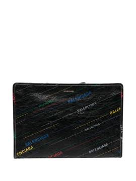 Balenciaga Pre-Owned Basar-Clutch mit Logo-Print - Schwarz von Balenciaga