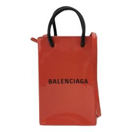 Balenciaga Shopping Phone Holder Lackleder Cross body tashe von Balenciaga