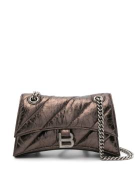 Balenciaga small Crush leather shoulder bag - Braun von Balenciaga