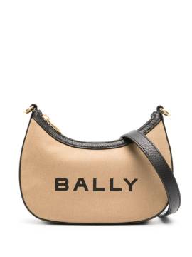 Bally Ellipse Umhängetasche mit Logo-Print - Nude von Bally