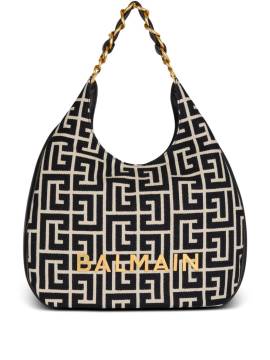 Balmain 1945 große Soft Hobo Schultertasche - Schwarz von Balmain