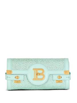 Balmain B-Buzz 23 Clutch mit Kristallen - Grün von Balmain