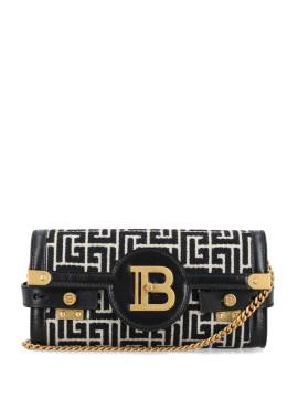 Balmain B-Buzz Clutch mit Monogramm 23cm - Schwarz von Balmain