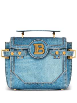 Balmain B-Buzz Schultertasche 23cm - Blau von Balmain