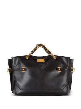 Balmain Handtasche mit Logo-Schild - Schwarz von Balmain