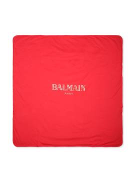 Balmain Kids Decke mit Logo-Print - Rot von Balmain