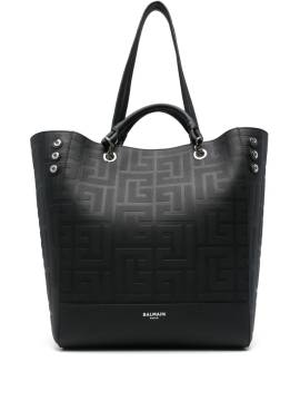 Balmain PB Labyrinth Tote Bag mit Monogramm - Schwarz von Balmain