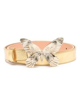 Blumarine butterfly-motif leather belt - Gold von Blumarine