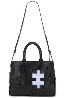 Bottega Veneta Arco Tote Intreccio Puzzle Bag in Black Lunar - Black. Size all. von Bottega Veneta