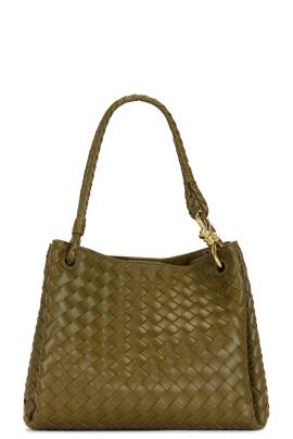 Bottega Veneta HANDTASCHEN LARGE ANDIAMO PARACHUTE in Olive Oil & Muse Brass - Brown. Size all. von Bottega Veneta