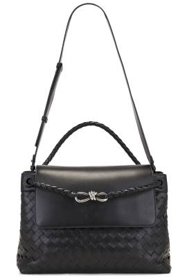 Bottega Veneta MESSENGER-BAG ANDIAMO in Black & Vintage Silver - Black. Size all. von Bottega Veneta