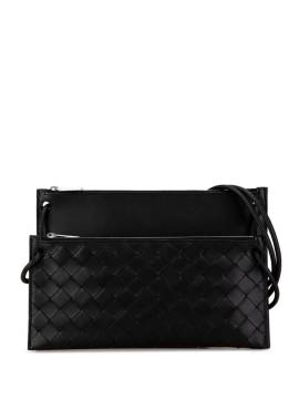 Bottega Veneta Pre-Owned 2012-2023 Intrecciato Double Pouch Umhängetasche - Schwarz von Bottega Veneta