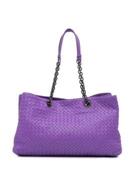 Bottega Veneta Pre-Owned 2012-2023 große Intrecciato Double Chain Tote Bag - Violett von Bottega Veneta