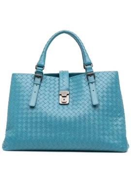 Bottega Veneta Pre-Owned 2012-2023 große Intrecciato Roma Tote Bag aus Nappaleder - Blau von Bottega Veneta