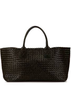 Bottega Veneta Pre-Owned 2012-2023 mittelgroße Intrecciato Cabat Tote Bag - Grün von Bottega Veneta