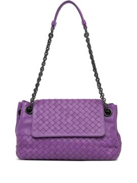 Bottega Veneta Pre-Owned 2012-2023 kleine Madras Goatskin Intrecciato Schultertasche - Violett von Bottega Veneta