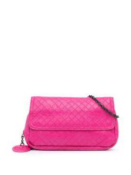 Bottega Veneta Pre-Owned 2012-2024 Intrecciomirage Butterfly Chain Flap Umhängetasche aus Leder - Rosa von Bottega Veneta