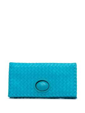 Bottega Veneta Pre-Owned 2012-2024 Intrecciato Flap Clutch aus Nappaleder - Blau von Bottega Veneta