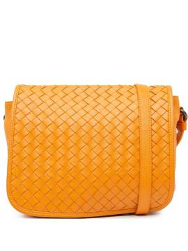 Bottega Veneta Pre-Owned 2012-2024 Intrecciato Flap Umhängetasche aus Nappaleder - Orange von Bottega Veneta