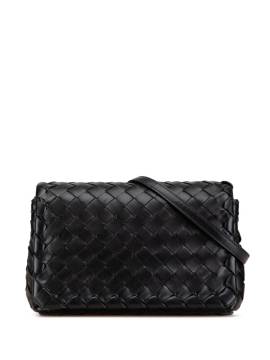 Bottega Veneta Pre-Owned 2012-2024 Intrecciato Flap Umhängetasche aus Nappaleder - Schwarz von Bottega Veneta