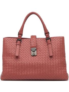 Bottega Veneta Pre-Owned 2012-2024 mittelgroße Intrecciato Roma Tote Bag aus Nappaleder - Rot von Bottega Veneta