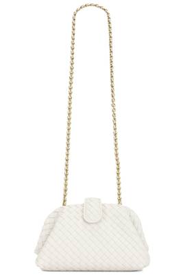 Bottega Veneta TASCHE LAUREN 1980 MINI CLUTCH in Chalk & Muse Brass - White. Size all. von Bottega Veneta