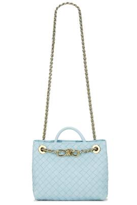 Bottega Veneta TASCHE SMALL ANDIAMO in Zenith & Muse Brass - Baby Blue. Size all. von Bottega Veneta