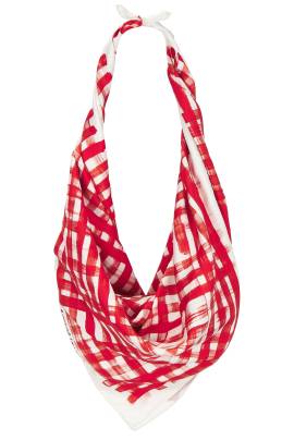 Bottega Veneta TASCHEN FOULARD in Brushed Vichy & Muse Brass - Red. Size all. von Bottega Veneta