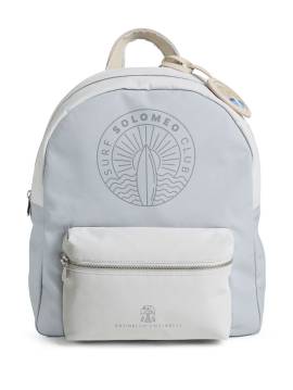 Brunello Cucinelli Kids Rucksack mit Surf-Print - Grau von Brunello Cucinelli Kids