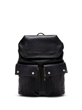 Brunello Cucinelli Rucksack aus Leder mit Logo-Stempel - Schwarz von Brunello Cucinelli