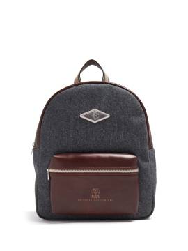 Brunello Cucinelli Rucksack mit Logo-Print - Grau von Brunello Cucinelli