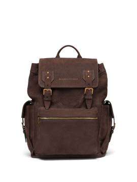 Brunello Cucinelli Rucksack aus Leder mit Logo-Stempel - Braun von Brunello Cucinelli