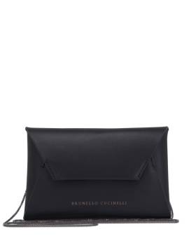 Brunello Cucinelli Clutch mit Logo-Stempel - Schwarz von Brunello Cucinelli