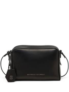 Brunello Cucinelli Umhängetasche mit Logo-Schild - Schwarz von Brunello Cucinelli