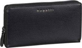 Bugatti Mira Long Zip Wallet 1012  in Schwarz (0.6 Liter), Geldbörse von Bugatti