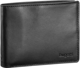Bugatti Primo Coin Wallet 10 Kartenfächer  in Schwarz (0.2 Liter), Geldbörse von Bugatti