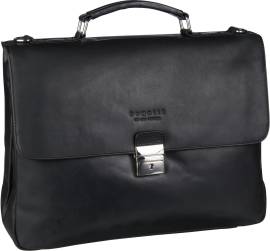 Bugatti Romano Briefcase Medium  in Schwarz (12.1 Liter), Aktentasche von Bugatti