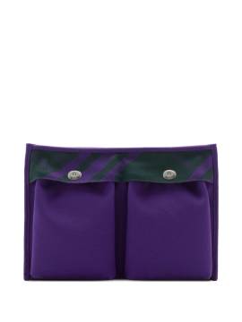 Burberry Clutch mit Check - Violett von Burberry