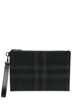 Burberry Clutch mit Karomuster - Grau von Burberry