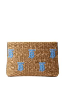 Burberry Clutch mit Monogramm - Braun von Burberry